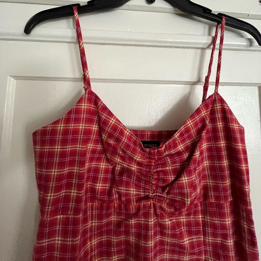 Vintage 80s/90s Esprit plaid mini dress size 5/6 - Picture 6 of 15